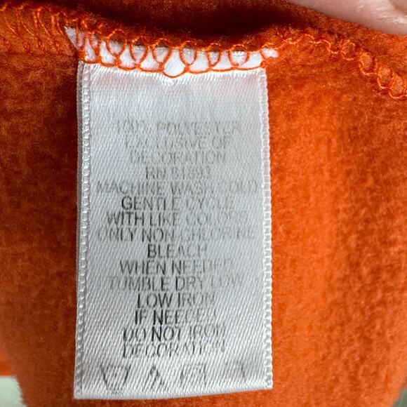 D & Co. Orange Long Sleeve Split Neck Beaded Embroidered Trim Fleece Pullover 1X - Picture 5 of 5